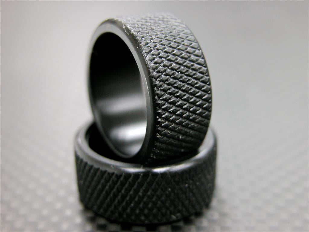 Kyosho Mini-Z AWD Delrin Rear Rims Cover (Drift Kind) - 1Pr Black