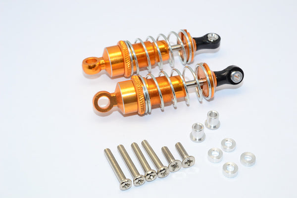 1/10 Touring - Aluminum Ball Top Damper (60mm) With Aluminum Collars & Washers & Screws - 1Pr Set Gold - JTeamhobbies