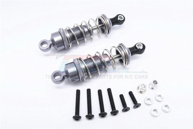 1/10 Touring - Aluminum Ball Top Damper (65mm) With Aluminum Collars & Washers & Screws - 1Pr Set Gray Silver