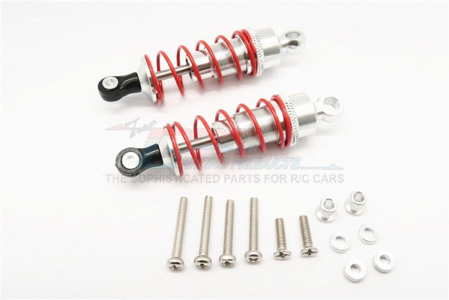 1/10 Touring - Aluminum Ball Top Damper (65mm) With Aluminum Collars & Washers & Screws - 1Pr Set Silver
