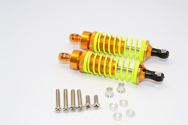 1/10 Touring - Aluminum Ball Top Damper (75mm) With Aluminum Collars & Washers & Screws - 1Pr Set Gold - JTeamhobbies