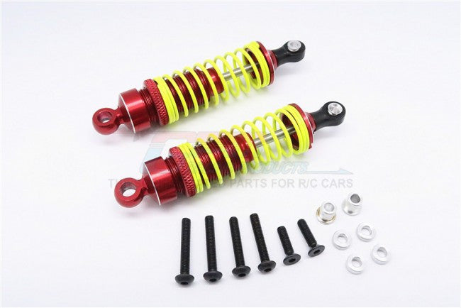 1/10 Touring - Aluminum Ball Top Damper (75mm) With Aluminum Collars & Washers & Screws - 1Pr Set Red