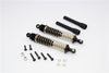 1/10 Touring - Aluminum Ball Top Damper (100mm) With Aluminum Collars & Washers & Screws & Dust-Proof Black Plastic Cover - 1Pr Set Black - JTeamhobbies