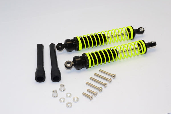 1/10 Touring - Aluminum Ball Top Damper (105mm) With Aluminum Collars & Washers & Screws & Dust-Proof Black Plastic Cover - 1Pr Set black - JTeamhobbies