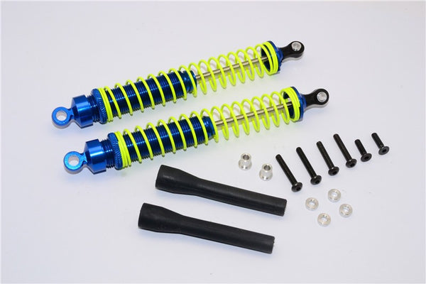 Aluminum Ball Top Damper (125mm) With Aluminum Collars & Washers & Screws & Dust-Proof Black Plastic Cover - 1Pr Set Blue