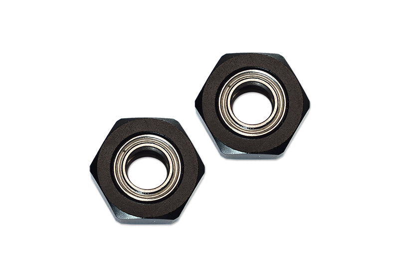 Tamiya DT-03 Aluminium Voorwiel Hex Adapter Met Lager – 2 Stuks, Zilver – Voor 1/10 RC Buggy's
