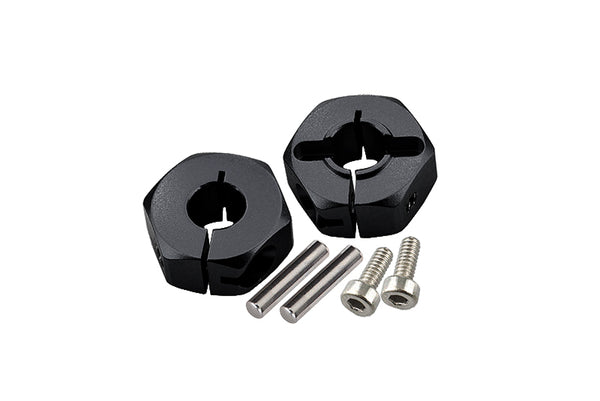 Tamiya DT-03 Aluminum Rear Wheel Hex Adapter  - 2Pcs Set Black