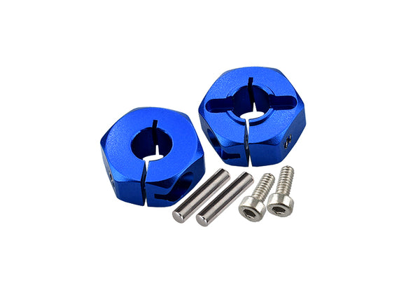 Tamiya DT-03 Aluminum Rear Wheel Hex Adapter - 2Pcs Set Blue