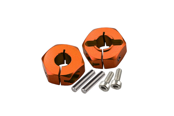 Tamiya DT-03 Aluminum Rear Wheel Hex Adapter  - 2Pcs Set Orange