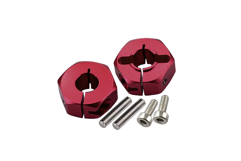 Tamiya DT-03 Aluminum Rear Wheel Hex Adapter - 2Pcs Set Red