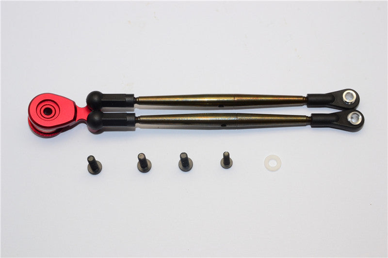 Tamiya DT-03 Aluminum Hi-Torque Servo Saver 23T With Steel Tie Rod - 1 Set Red