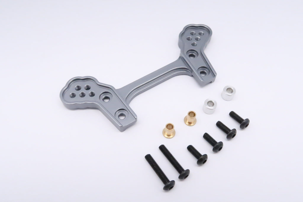 Tamiya DT-03 Aluminum Front Shock Tower - 1Pc Gray Silver