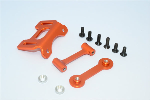 Tamiya DT-03 Aluminum Adjustable Wing Mount - 1 Set Orange