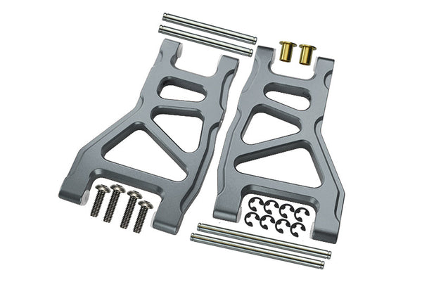 Aluminium Rear Lower Suspension Arm For Tamiya 1:10 R/C DT-03 Upgrades - Gray Silver