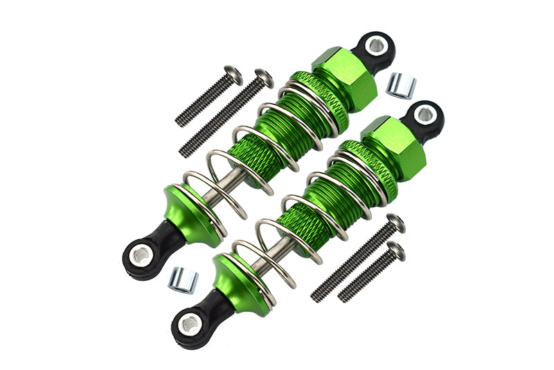 Tamiya DT-03 Aluminum Front Adjustable Plastic Ball Top 70mm Damper - 1Pr Set Green