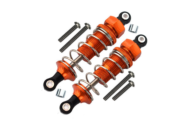 Aluminum Front Adjustable Plastic Ball Top 70mm Dampers For Tamiya RC 1/10 DT-03 - 1Pr Set Orange