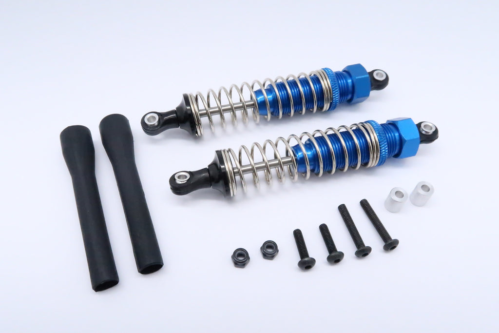 Tamiya DT-03 Aluminum Rear Adjustable Plastic Ball Top 90mm Damper - 1Pr Set Blue