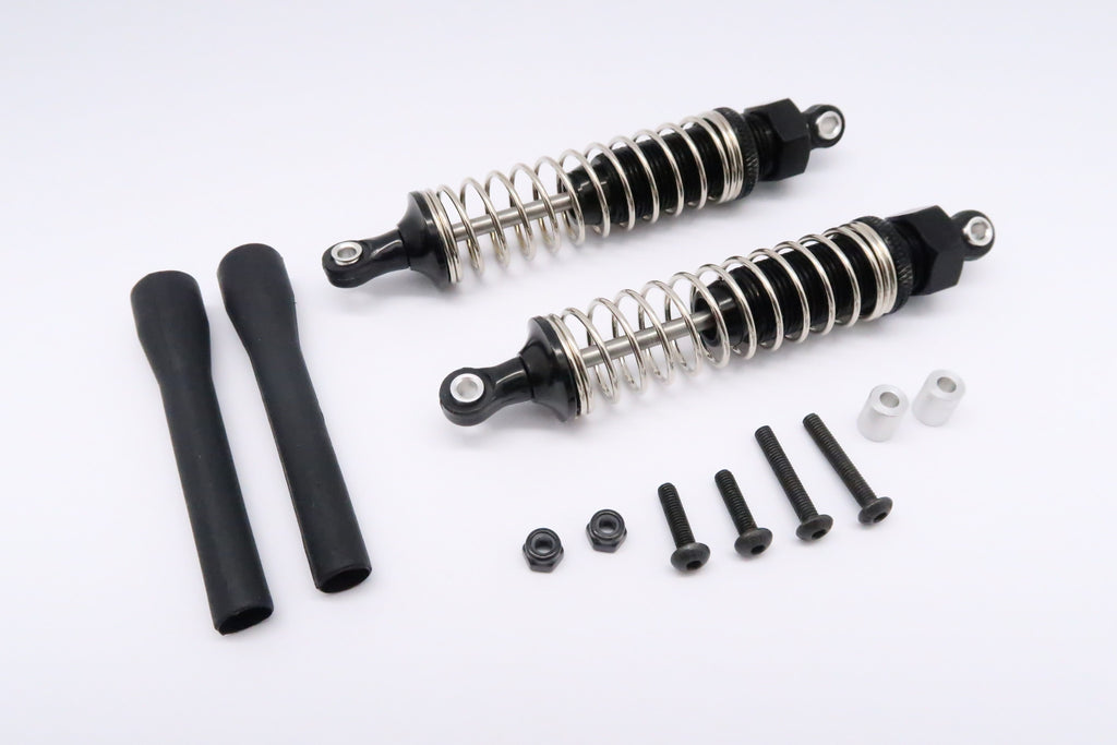 Tamiya DT-03 Aluminum Rear Adjustable Plastic Ball Top 90mm Damper - 1Pr Set Black