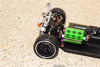 Rubber Slick Tires Of 26mm Width Mount With 7 Spokes Plastic Wheels - 1Pr Set Black+Red