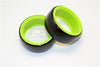 Delrin Drift Tires Of 26mm Width - 1Pr Set Black+Green