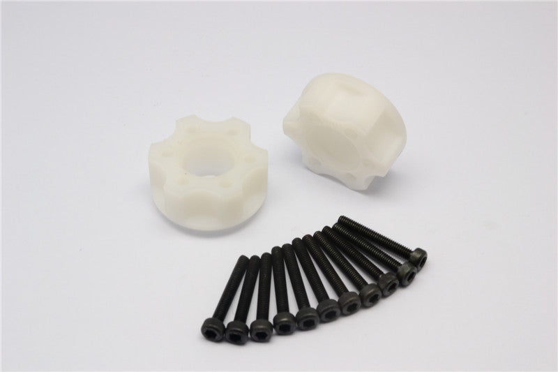 Axial Yeti Delrin Hex Wideners (+10mm Thickness) - 2 Pcs Set White