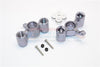Team Magic E6 III HX Aluminum Front / Rear Knuckle Arm With Delrin Collars - 1Pr Set Gray Silver