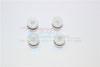 Team Magic E6 III HX POM Polyoxymethylene Front/Rear Cupped Seat Ball Threaded Collars With Rubber O-Ring - 4Pcs Set White