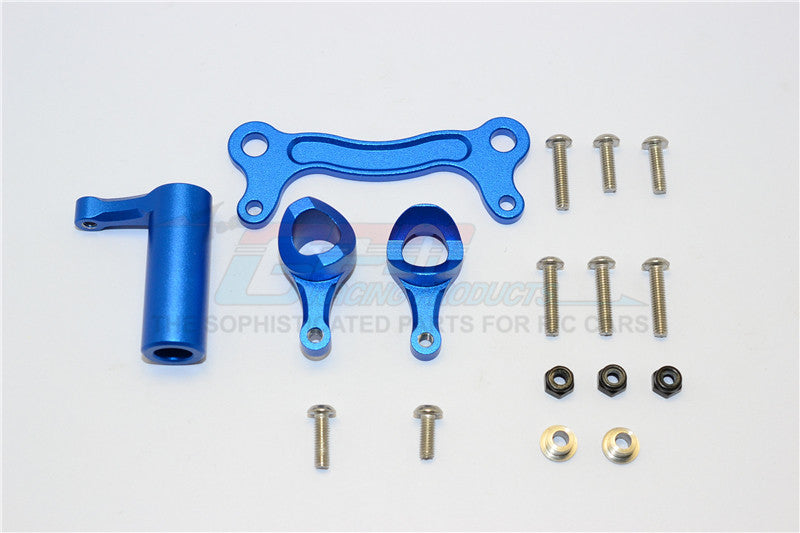 Team Magic E6 III HX Aluminum Steering Assembly - 1 Set Blue