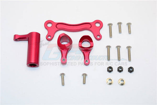 Team Magic E6 III HX Aluminum Steering Assembly - 1 Set Red