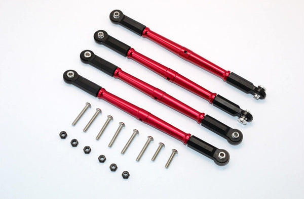 Team Magic E6 III HX Aluminum Front+Rear Steering Tie Rod¡V4Pcs Set Red