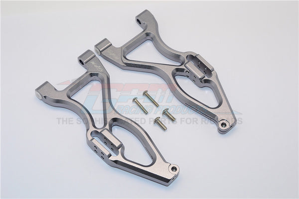 Team Magic E6 III HX Aluminum Front Or Rear Lower Suspensison Arms - 1Pr Set Gray Silver