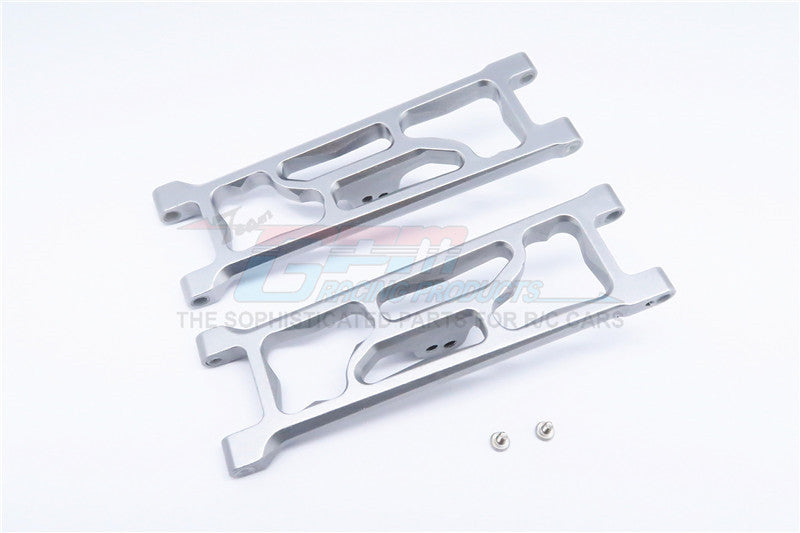 HPI E-Firestorm Flux Aluminum Front Suspension Arm - 1Pr Gray Silver