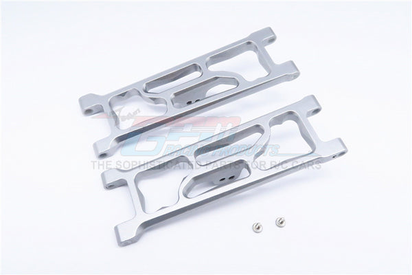 HPI E-Firestorm Flux Aluminum Front Suspension Arm - 1Pr Gray Silver