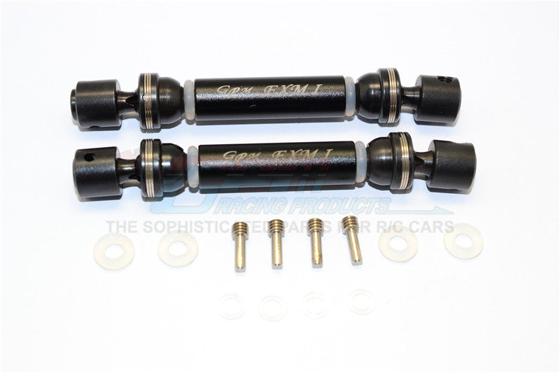 Traxxas E-Maxx Aluminum + Steel Front / Rear CVD Main Shafts - 1Pr Set Black
