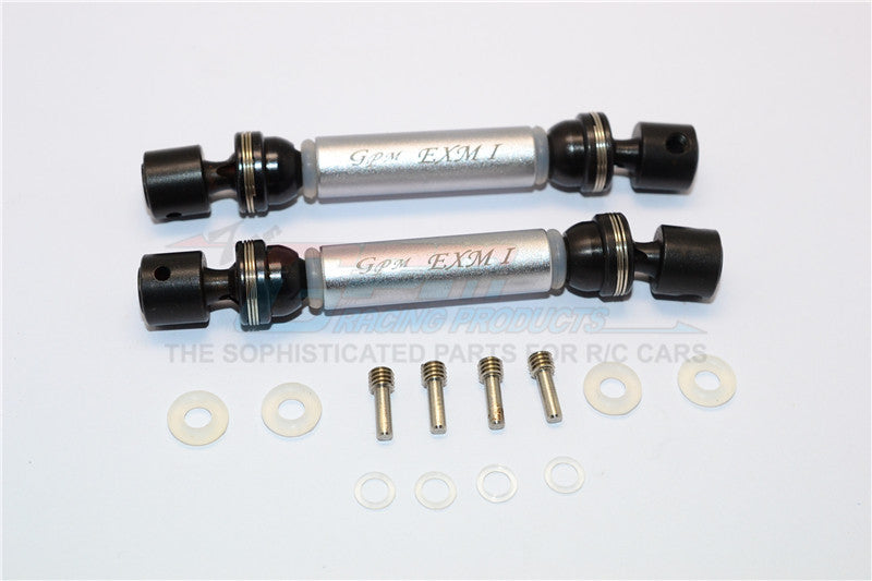 Traxxas E-Maxx Aluminum + Steel Front / Rear CVD Main Shafts - 1Pr Set Gray Silver
