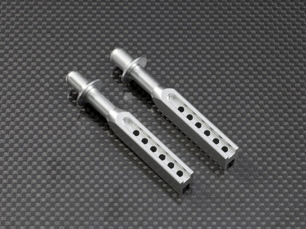 Traxxas E-Maxx 2 Aluminum Front Body Posts - 2Pcs Silver