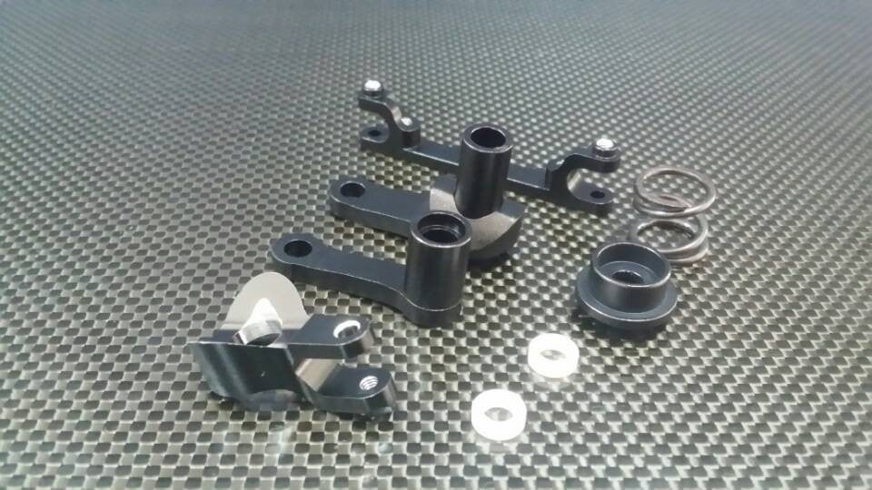 Traxxas E-Maxx 2 Aluminum Steering Assembly (Compatiable To Use With TMX3.3#4908) - 4Pcs Set Black