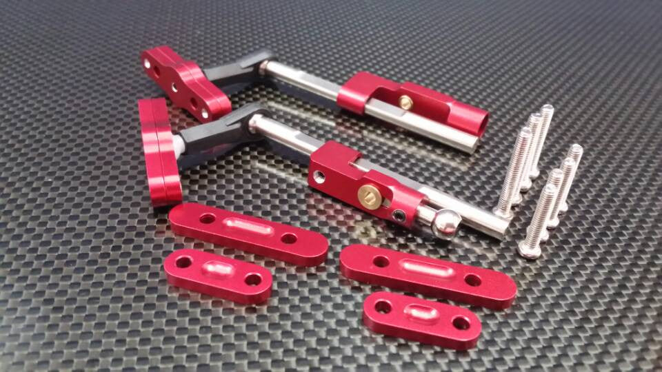 Traxxas E-Maxx 2 Aluminum + Steel Anti-Roll Bar (Compatiable To Use With TMX3.3#4908) - 1 Set Red