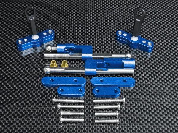 Traxxas E-Maxx 2 Aluminum + Steel Anti-Roll Bar (Compatiable To Use With TMX3.3#4908) - 1 Set Blue