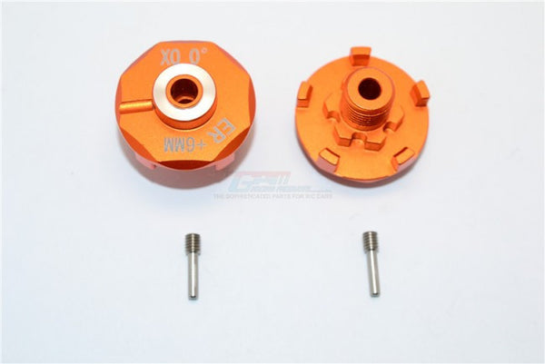 Traxxas E-Revo Brushless Edition Aluminum Wheel Hex Claw (+6mm) - 2Pcs Orange