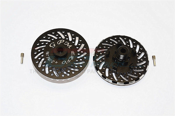 Traxxas E-Revo Brushless Edition Aluminum Wheel Hex Claw +2mm With Brake Disk - 2Pcs Set Black