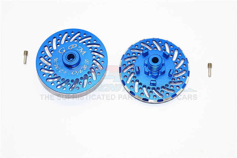Traxxas E-Revo Brushless Edition Aluminum Wheel Hex Claw +2mm With Brake Disk - 2Pcs Set Blue