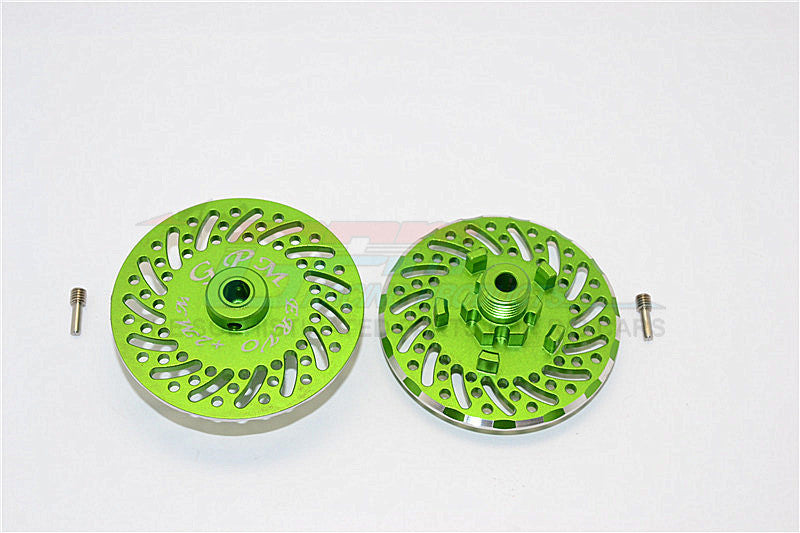 Traxxas E-Revo Brushless Edition Aluminum Wheel Hex Claw +2mm With Brake Disk - 2Pcs Set Green