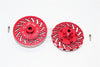 Traxxas E-Revo Brushless Edition Aluminum Wheel Hex Claw +2mm With Brake Disk - 2Pcs Set Red