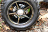 Traxxas E-Revo Brushless Edition Aluminum Wheel Hex Claw +2mm With Brake Disk - 4Pcs Set Black