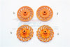 Traxxas E-Revo Brushless Edition Aluminum Wheel Hex Claw +2mm With Brake Disk - 4Pcs Set Orange