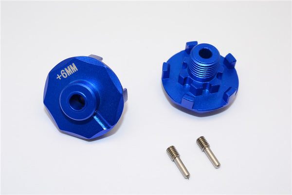 Traxxas E-Revo Brushless Edition Aluminum Wheel Hex Claw (+6mm) - 2Pcs Blue