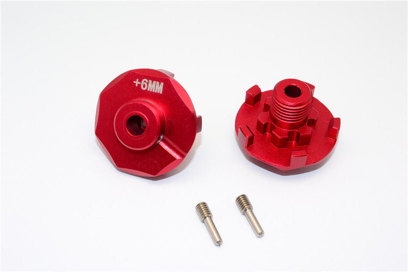 Traxxas E-Revo Brushless Edition Aluminum Wheel Hex Claw (+6mm) - 2Pcs Red