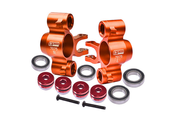 Aluminum 7075-T6 Front Or Rear Knuckle Arms (Larger Inner Bearings) For Traxxas 1:10 E REVO / REVO 3.3 / SLAYER PRO 4X4 / 4WD SUMMIT / T-MAXX 3.3 / E-MAXX - Orange