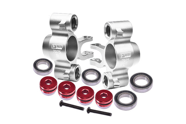 Aluminum 7075-T6 Front Or Rear Knuckle Arms (Larger Inner Bearings) For Traxxas 1:10 E REVO / REVO 3.3 / SLAYER PRO 4X4 / 4WD SUMMIT / T-MAXX 3.3 / E-MAXX - Silver